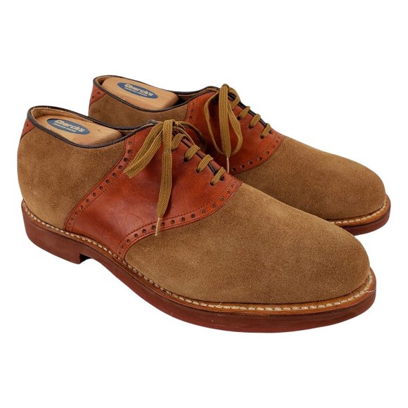 Churchill Shoes | Churchill Men's Brown Leather \u0026 Suede Oxford Saddle Shoes 8 | Color: Brown/Tan | Size: 8 | Jananirose's Closet